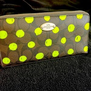 Polka dot coach wallet